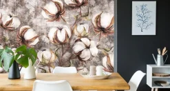 Fototapeta Kulki Bawełny Na Betonie 90x60cm