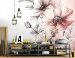 Fototapeta Kwiaty Natura Różowy Sypialnia Salon Tapeta Flizelina 250X175