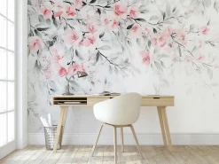 Fototapeta Kwiaty Wiśni Liście Zielone Do Sypialni Salonu Tapeta 250X175