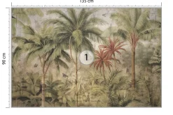 Fototapeta Las Tropikalny W Stylu Vintage 135x90cm