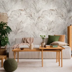 Fototapeta Liście Palmowe Na Betonie 90x60cm