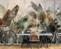 Fototapeta Liście Zielony Na Flizelinie Do Sypialni Salonu 250x175
