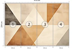 Fototapeta Minimalistyczne Trójkąty Styl Boho 416x254cm