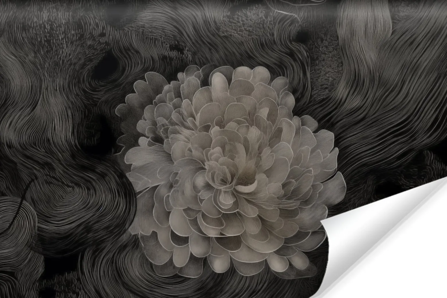 Fototapeta Monochromatyczna Kwiatowa Abstrakcja 416x290cm