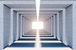 Fototapeta Nowoczesny BETONOWY Tunel 3D 90x60cm