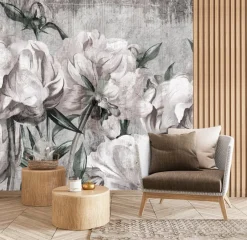 Fototapeta Peonie W Stylu Vintage 90x60cm