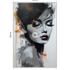 Fototapeta Portret Kobiety W Abstrakcyjnym Stylu 100x150cm