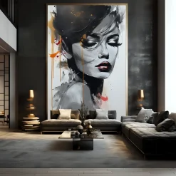 Fototapeta Portret Kobiety W Abstrakcyjnym Stylu 100x150cm