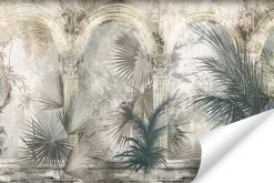 Fototapeta Rośliny Na Tle Betonowych Kolumn 90x60cm