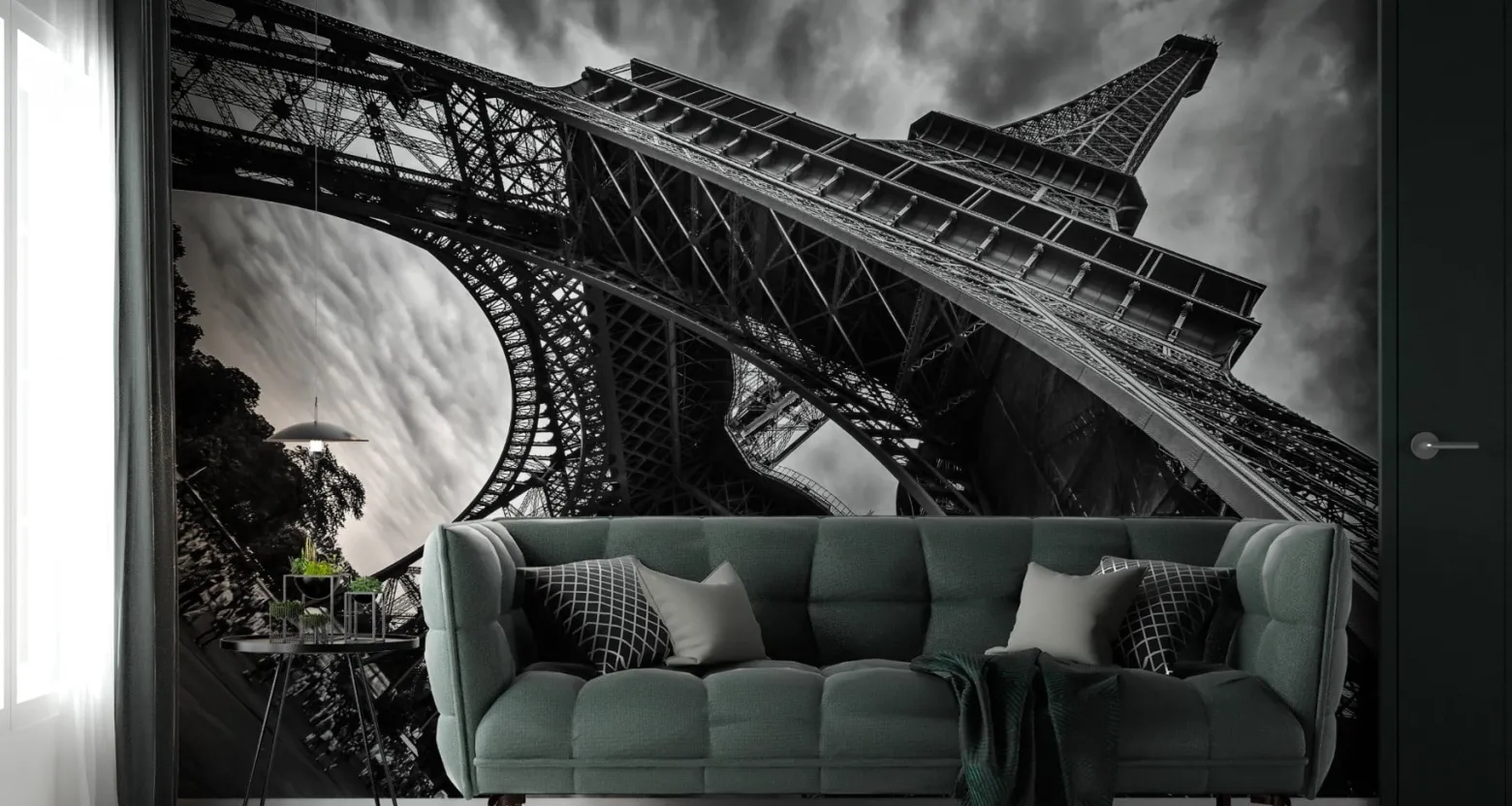 Fototapeta WIDOK Z Dołu Na Wieżę Eiffla 3D 90x60cm