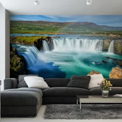 Fototapeta Wodospad GODAFOSS Pejzaż 3D 90x60cm