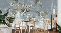 Fototapeta Złote Liście Mural W Stylu Vintage 90x60cm