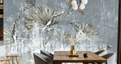 Fototapeta Złote Liście Mural W Stylu Vintage 90x60cm
