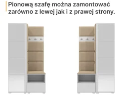 Garderoba do przedpokoju Nela I - kolor grafit