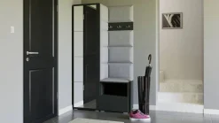 Garderoba do przedpokoju Nela I z lustrem - kolor grafit