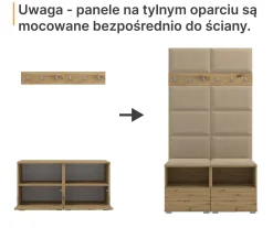 Garderoba do przedpokoju Nela III - kolor grafit