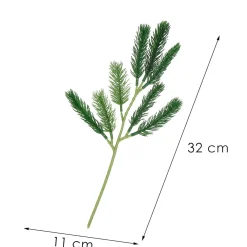 Gałązka świąteczna 32 cm ozdoba do stroika sztuczne igliwie
