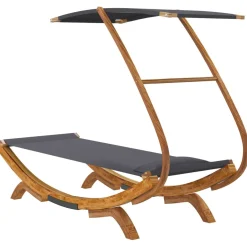 Hamak Antracyt 100 x 190 x 134 cm Drewno vidaXL