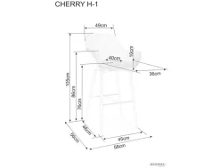 Hoker CHERRY H-1 VELVET szary