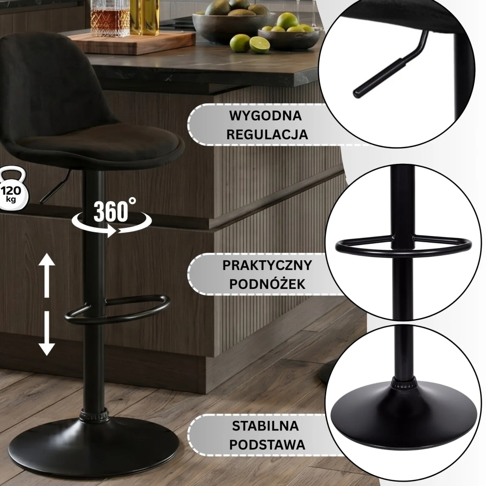 Hoker Palmo Czarny Velvet Black