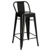 Hoker Paris Back short 66cm czarny insp. Tolix
