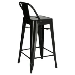 Hoker Paris Back short 66cm czarny insp. Tolix