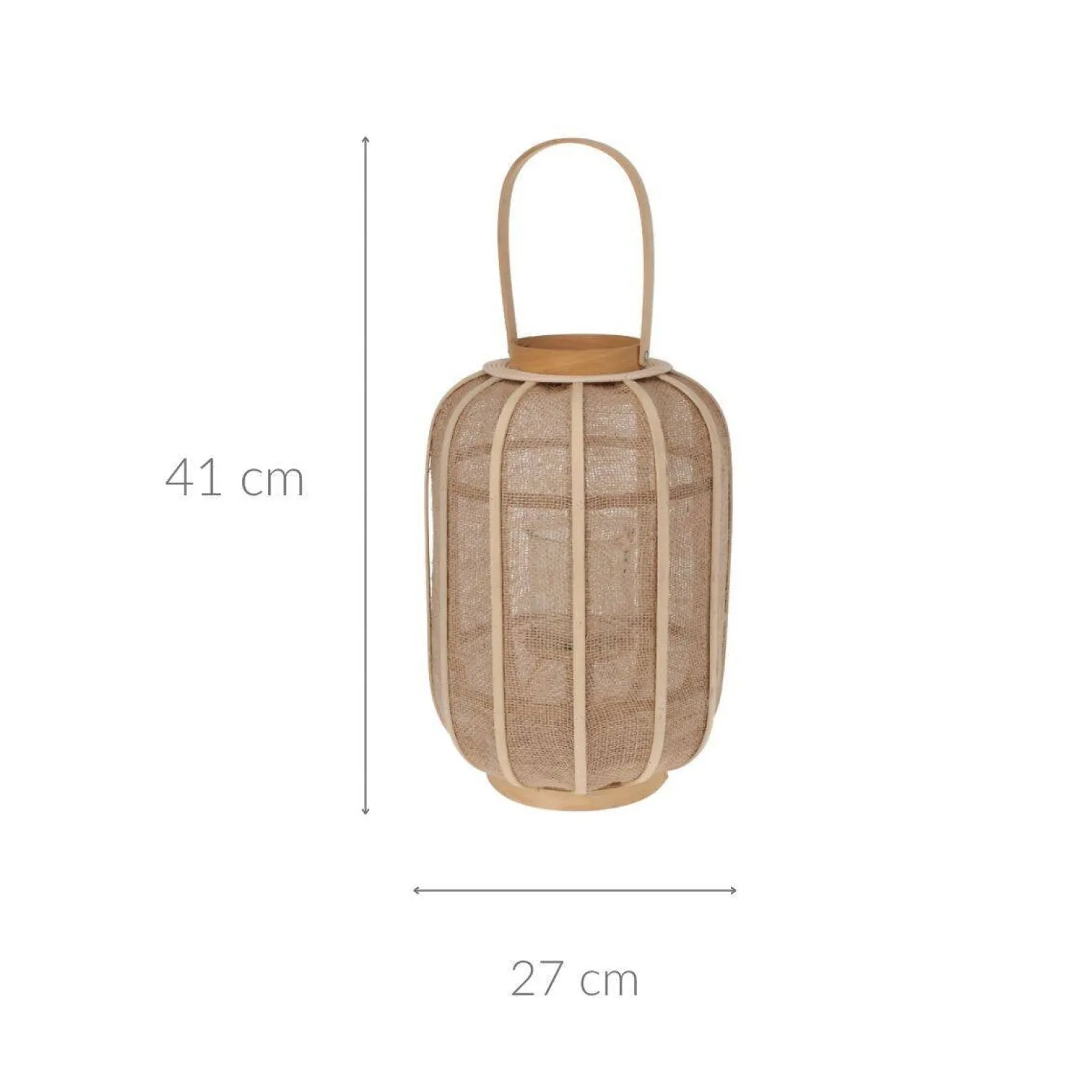 H&S Collection Wiszący lampion rattanowy