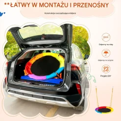 Huśtawka bocianie gniazdo ze stelażem dla dzieci
