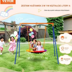 Huśtawka bocianie gniazdo ze stelażem dla dzieci
