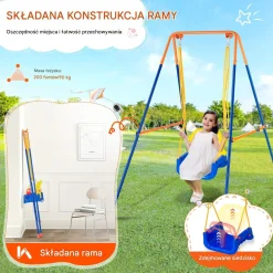 Huśtawka ogrodowa dla małych dzieci kubełkowa fotelik