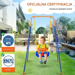 Huśtawka ogrodowa dla małych dzieci kubełkowa fotelik