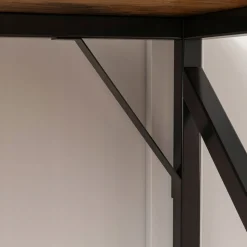 Industrialne biurko komputerowe brąz metalowa rama loft
