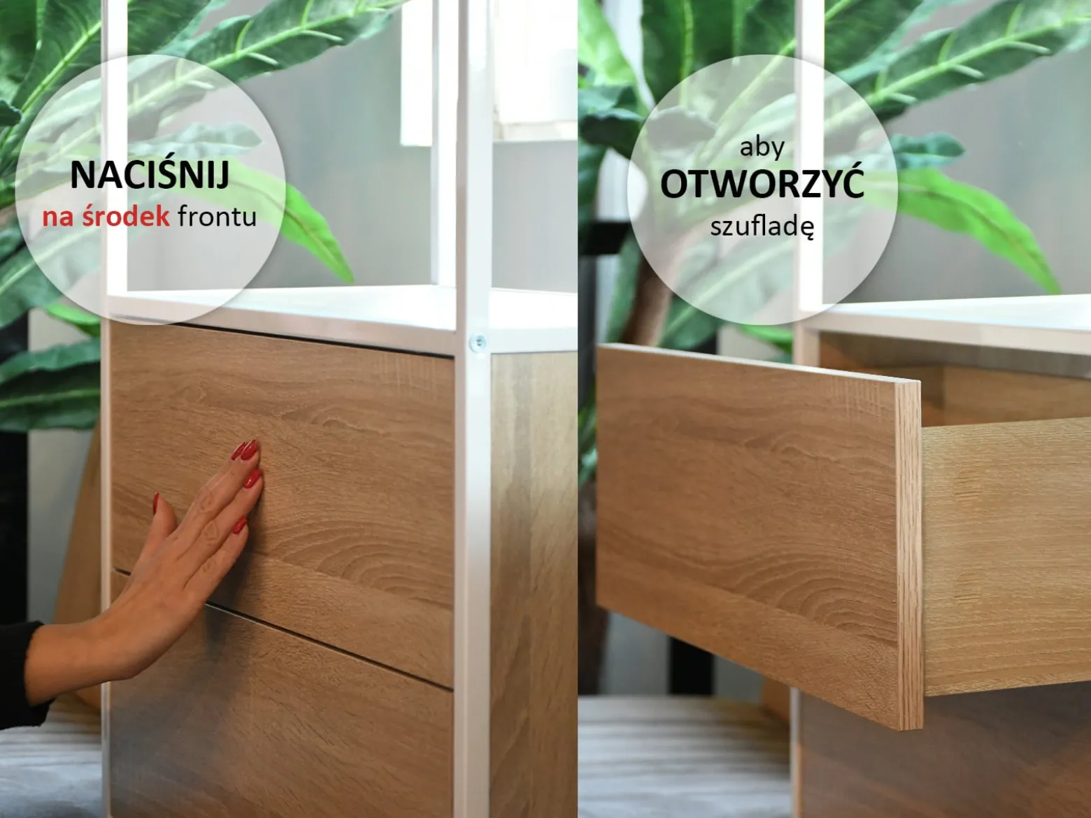 Jesienno-Beżowa Komoda Samoa 4Szufl Pushopen Salon