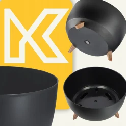 Kadax Doniczka Donica 47cm Wkład Osłonka Czarna