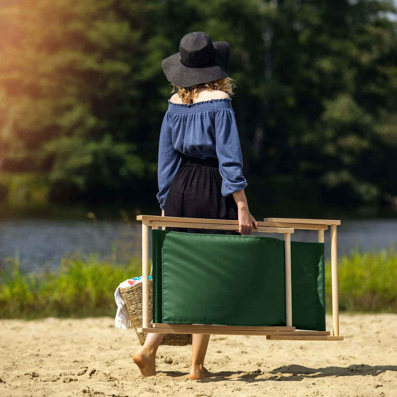 Kadax Leżak Ogrodowy Plażowy Drewniany Leżaki 2szt