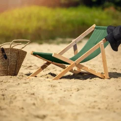 Kadax Leżak Ogrodowy Plażowy Drewniany Leżaki 2szt