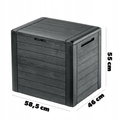 Kadax Skrzynia Ogrodowa Balkon Kufer 140L Antracyt