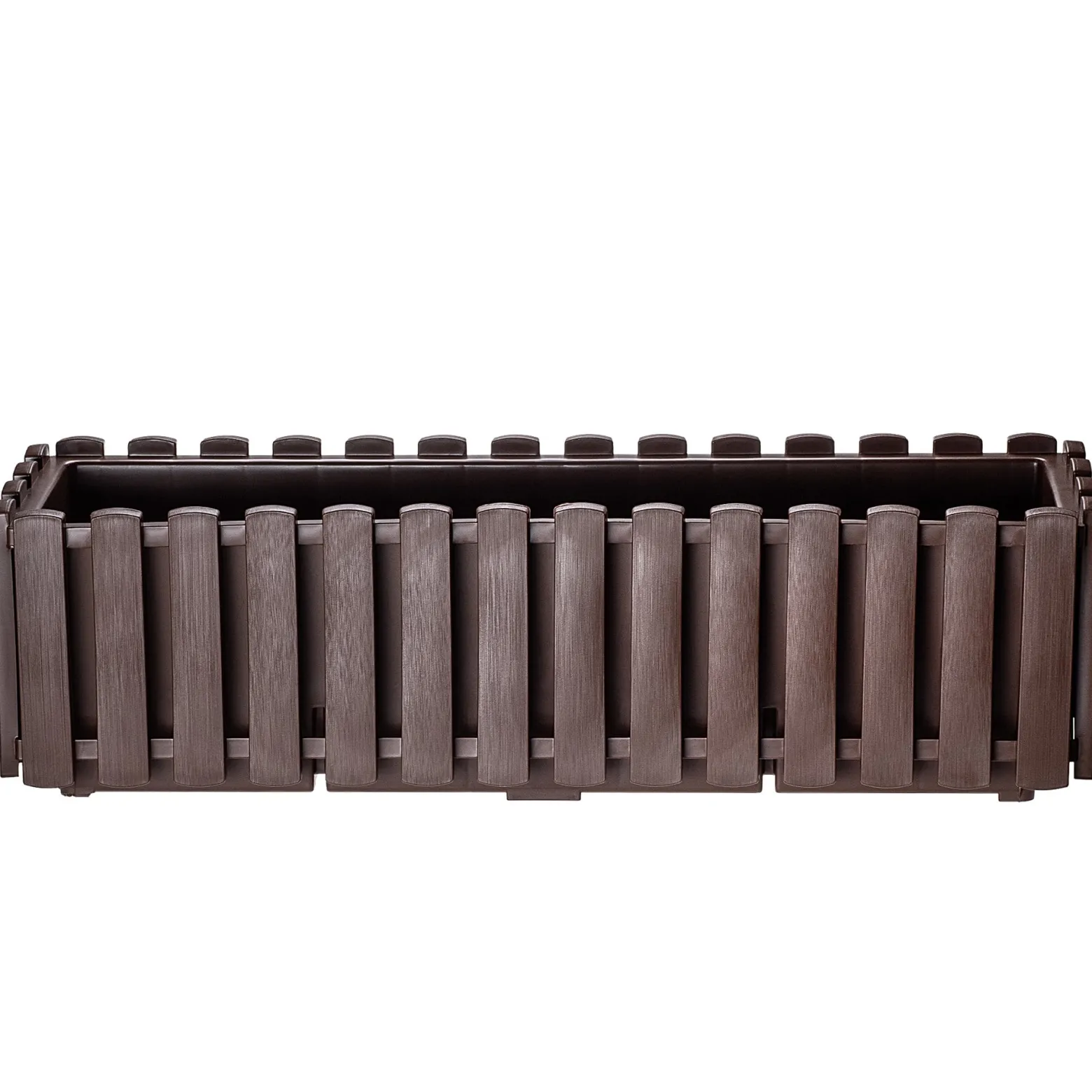 Kadax Skrzynka Balkonowa 58cm Donica Brąz Kwiaty