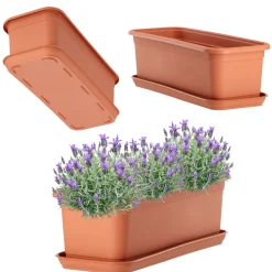 Kadax Skrzynka Balkonowa Doniczka 40cm + Podstawka