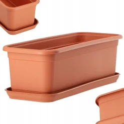 Kadax Skrzynka Balkonowa Doniczka 40cm + Podstawka