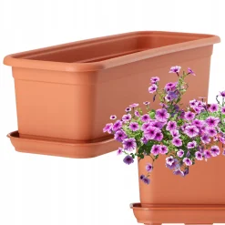 Kadax Skrzynka Balkonowa Doniczka 40cm + Podstawka