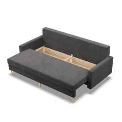 Kanapa, sofa rozkładana z funkcją spania bonell szara