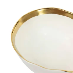 KARE komplet 4 misek BELL 15 cm biało-złoty