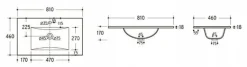 Kaszmirowe meble łazienkowe szafka DALIA CASHMERE z umywalką 80 i słupkami