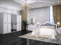 Klasyczna Komoda Biały Połysk z Sitodrukiem 82x118