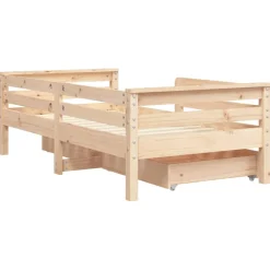 łóżko dla dzieci Brąz 70 x 140 cm Drewno sosnowe vidaXL