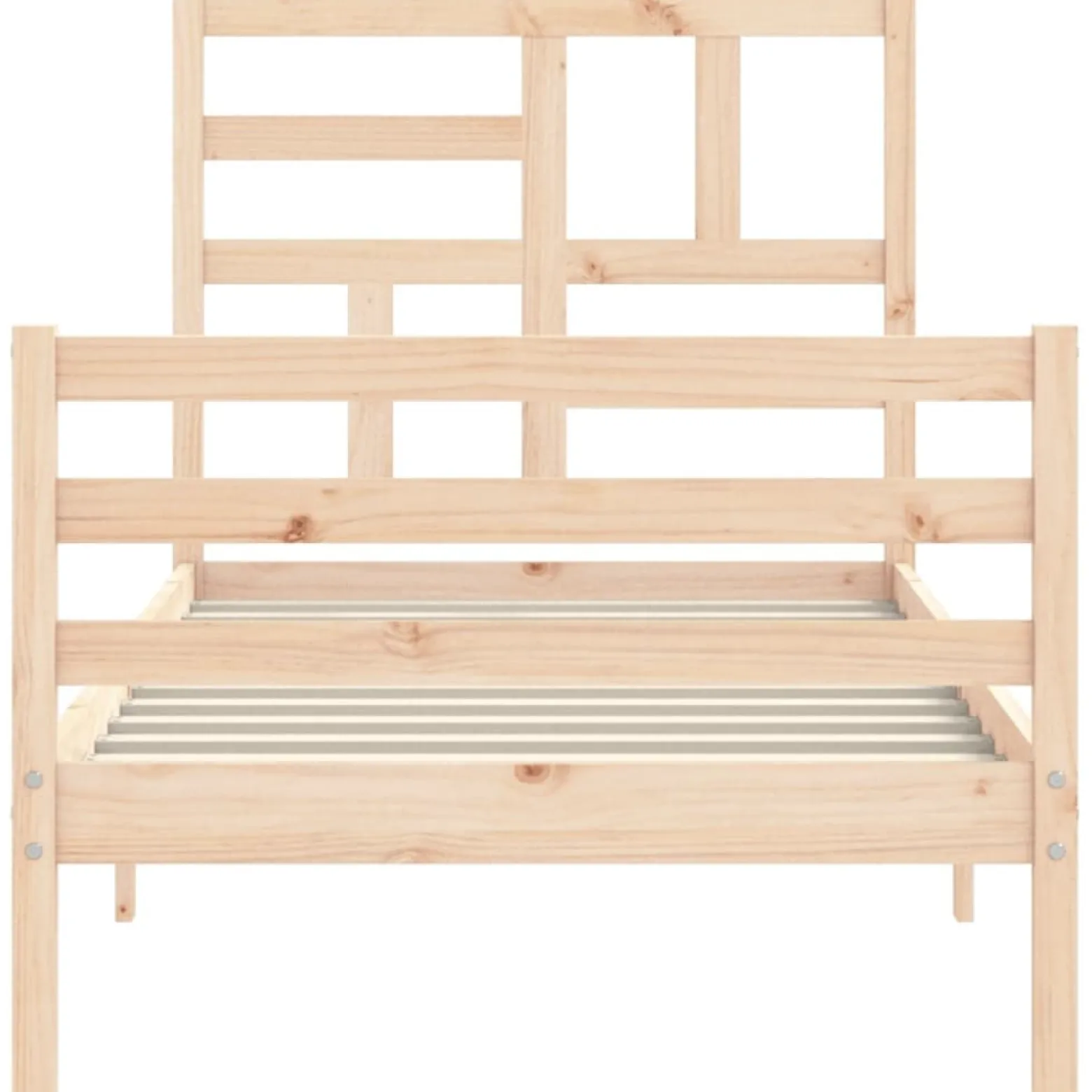 Łóżko Drewniane Rama Łóżka Sofa Brązowe Do Sypialni Pokoju 100x200 cm