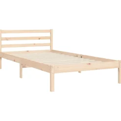 Łóżko Drewniane Rama Łóżka Sofa Brązowe Do Sypialni Pokoju 100x200 cm
