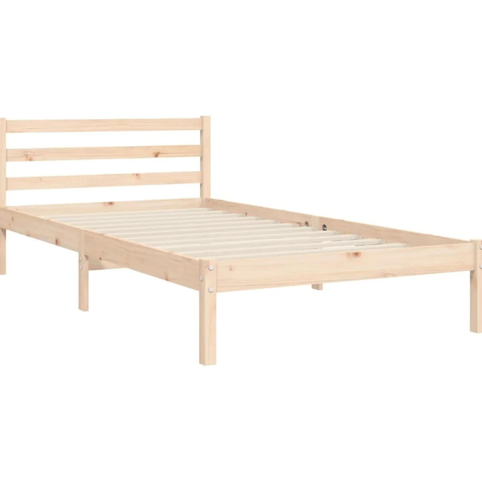 Łóżko Drewniane Rama Łóżka Sofa Brązowe Do Sypialni Pokoju 100x200 cm
