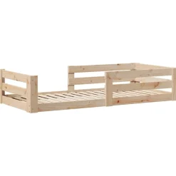 Łóżko Drewniane Rama Łóżka Sofa Brązowe Do Sypialni Pokoju 70x140 cm